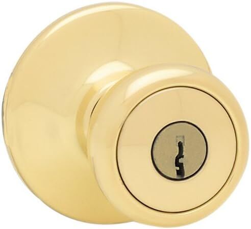 Bright Polished Brass Reversible Door Knob Lockset