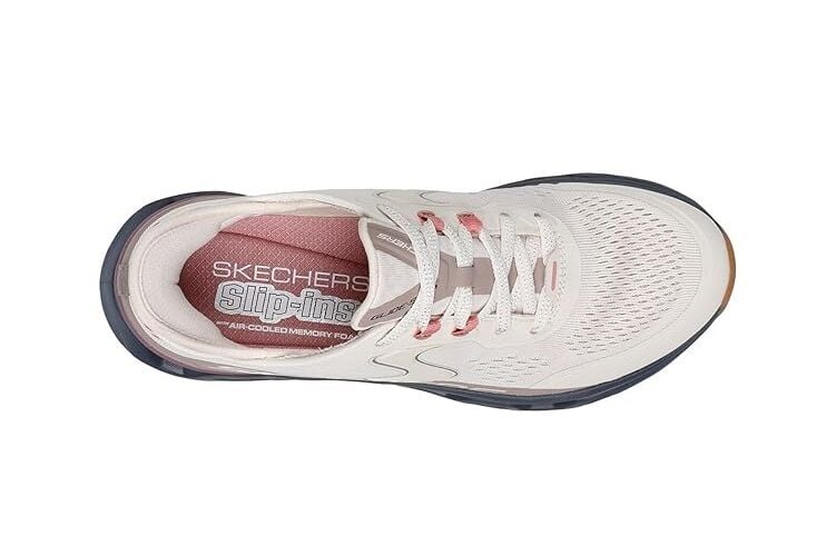 skechers air cooled memory foam womens slip on white