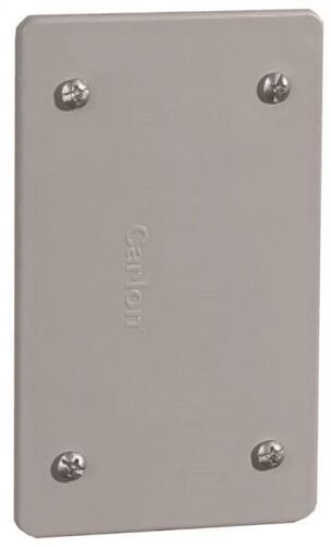 Gray, Polycarbonate Blank Weatherproof Cover