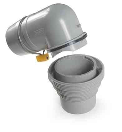 Easy Slip 4-In-1 Sewer Adapter With Elbow