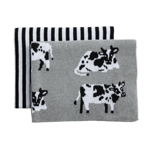 Cow Farm Knit Towel