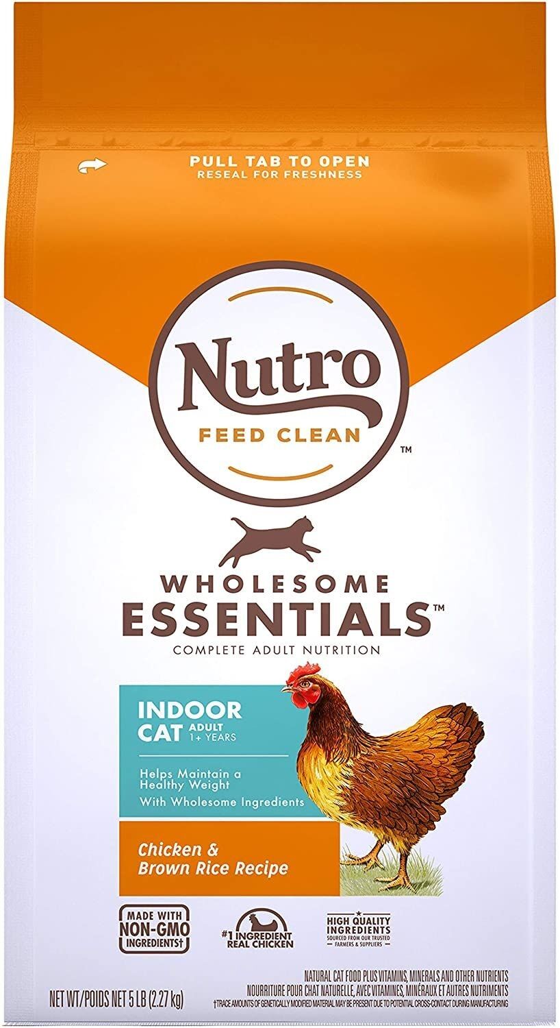 Wholesome Essentials Chicken & Brown Rice Indoor Cat Dry Cat Food