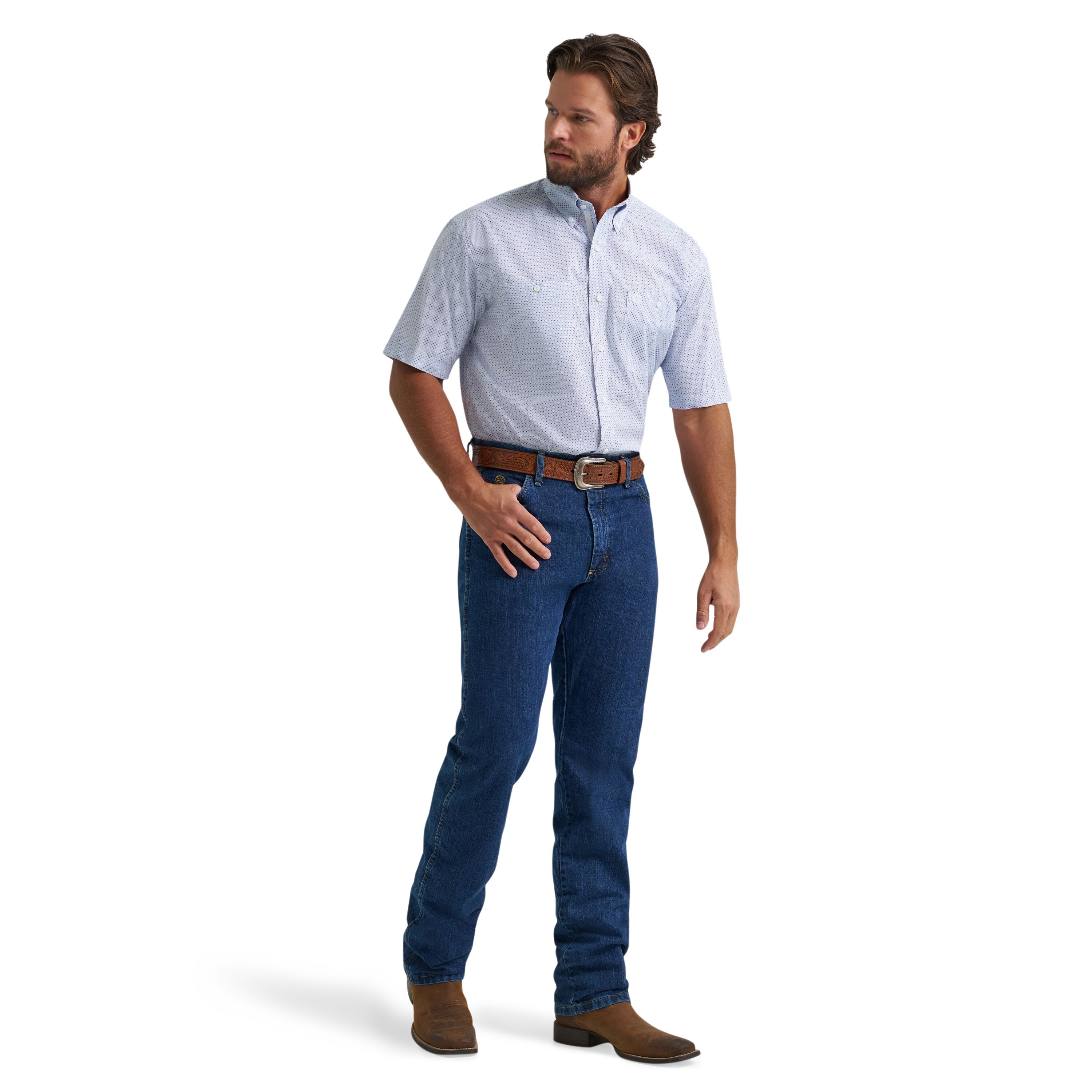 Men's George Strait Short Sleeve Two Pocket Button Down Shirt