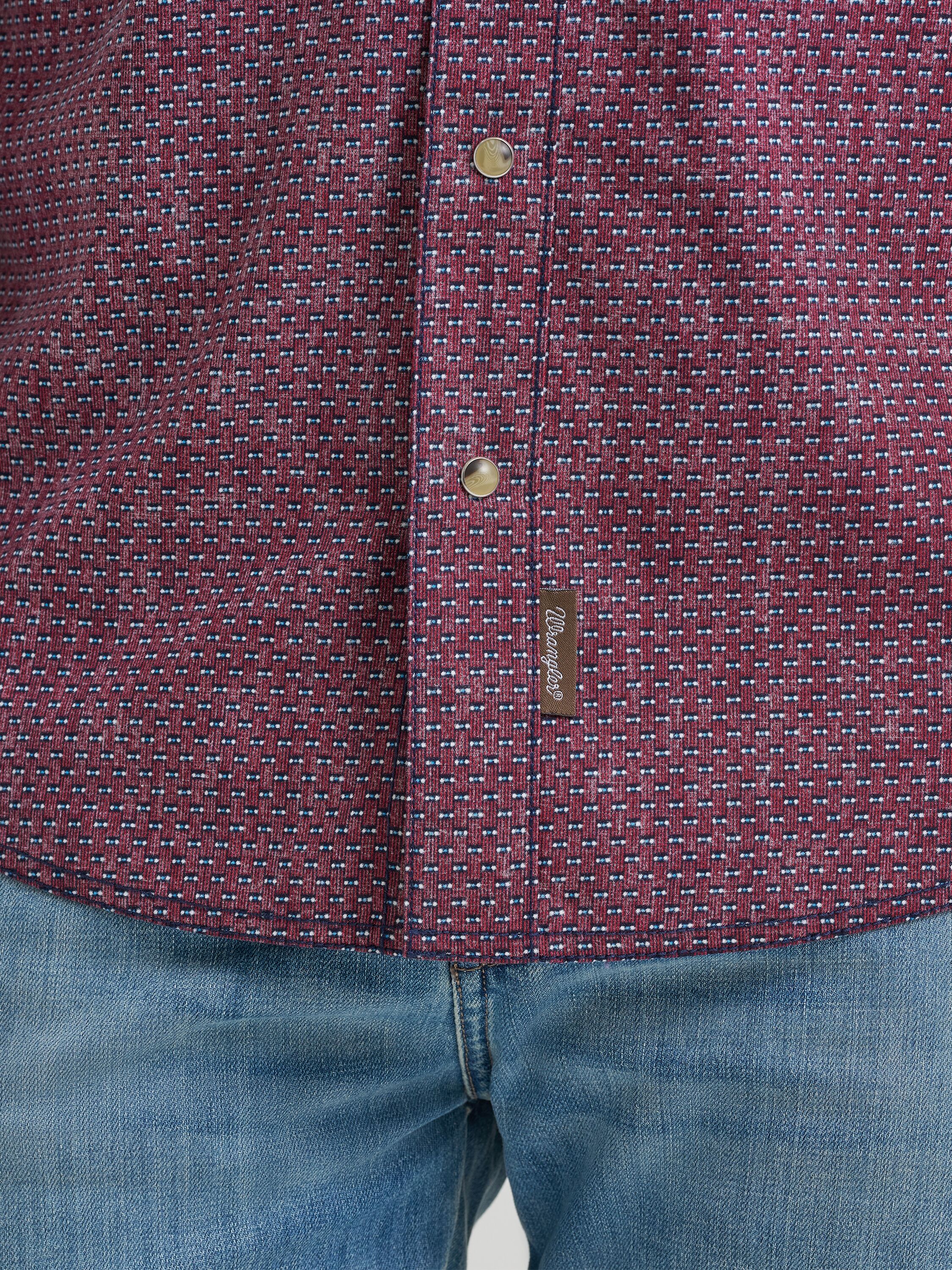 Men's Retro Premium Long Sleeve Western Snap Printed Shirt