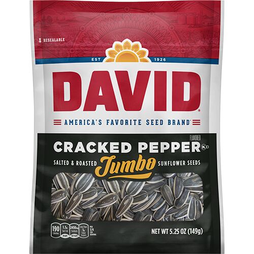 Cracked Pepper Salted & Roasted Jumbo Sunflower Seeds 5.25 Oz