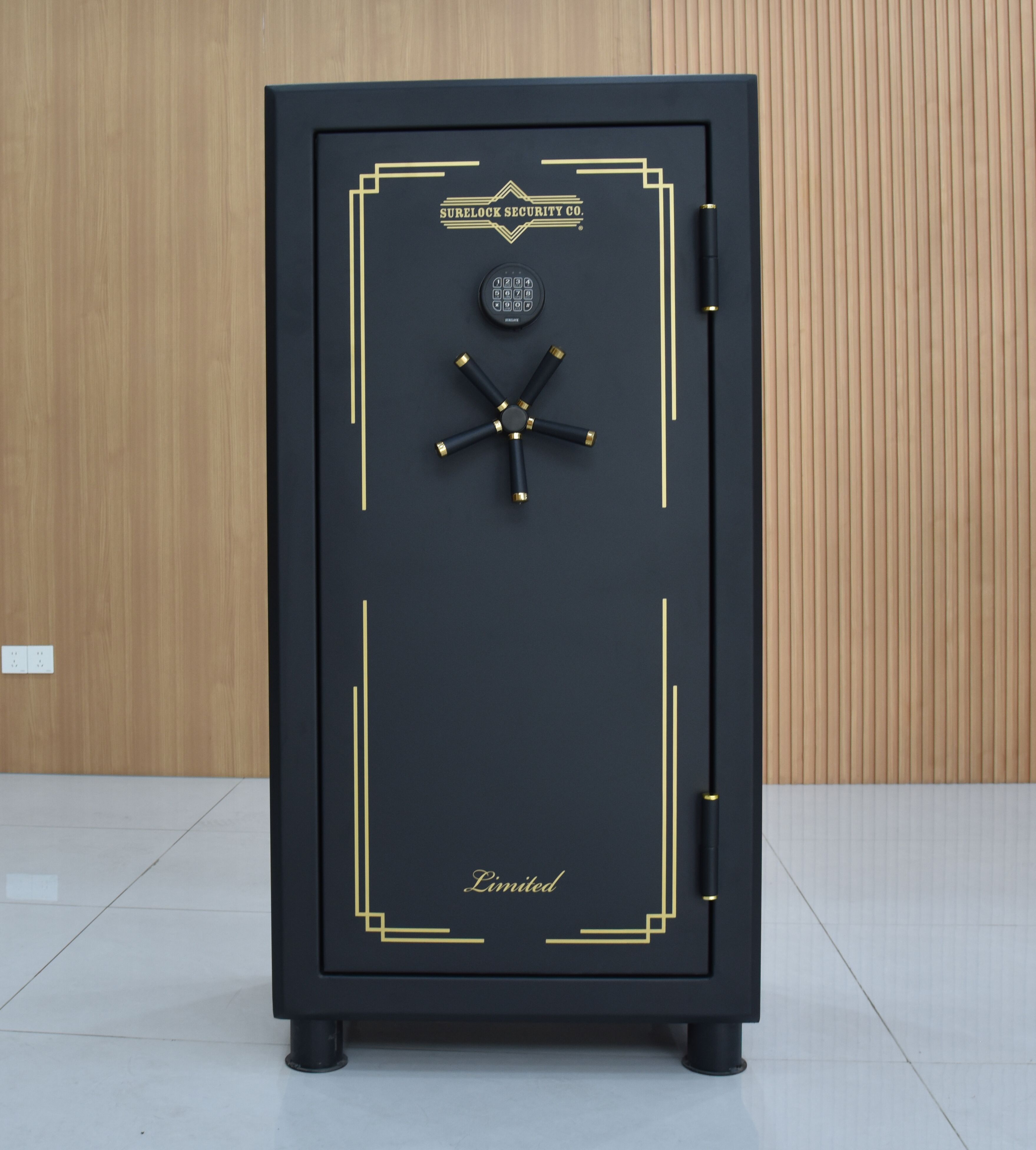 Surelock Security Co. Limited Edition 39-Gun Safe in Black and Gold