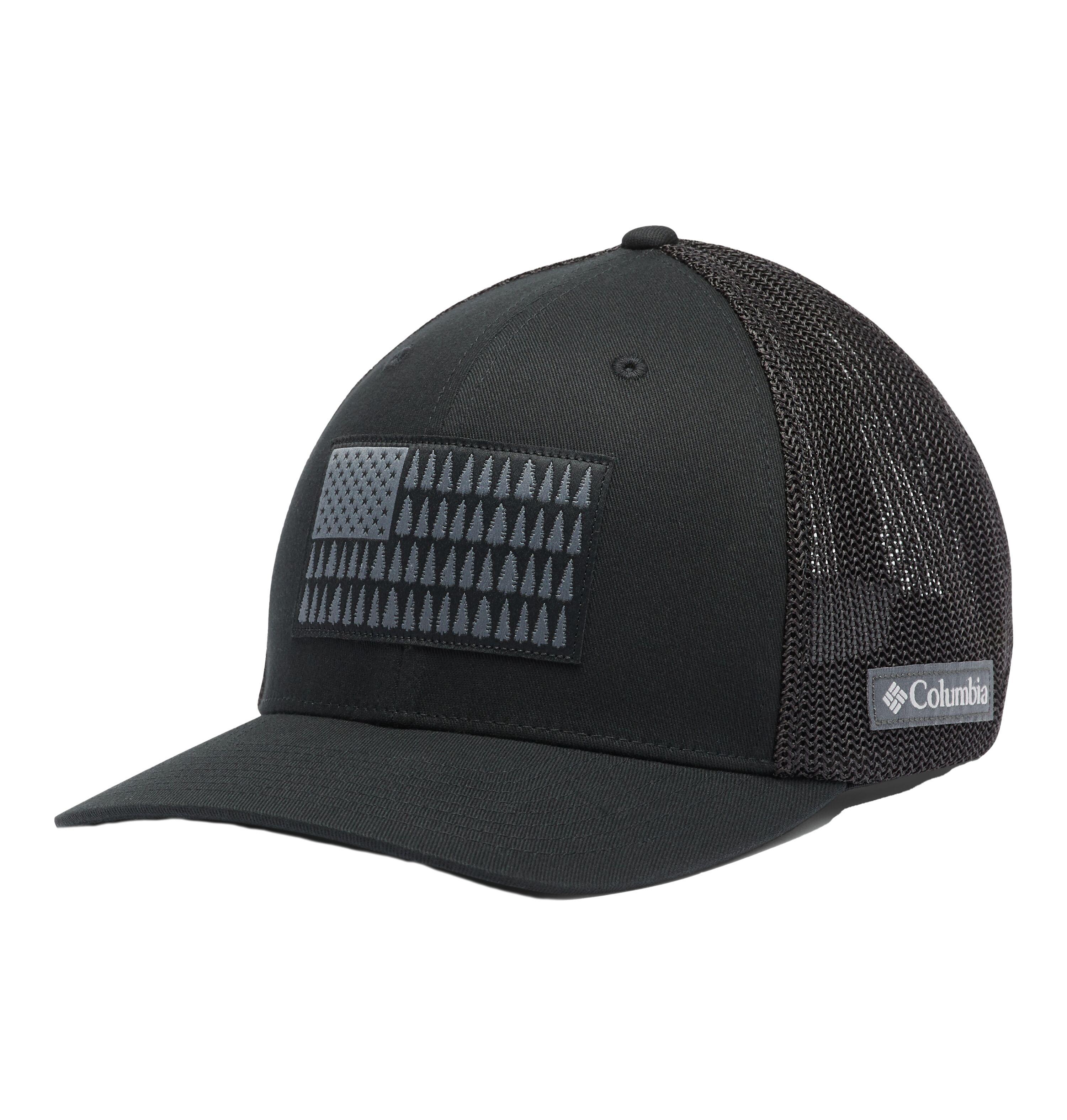 Men's High Crown Mesh Tree Flag Ball Cap