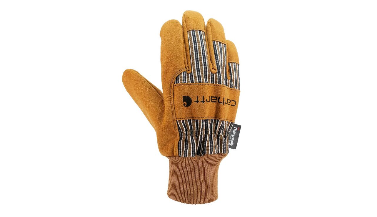 Carhartt Men's Insulated Suede Gloves with Knit Cuff