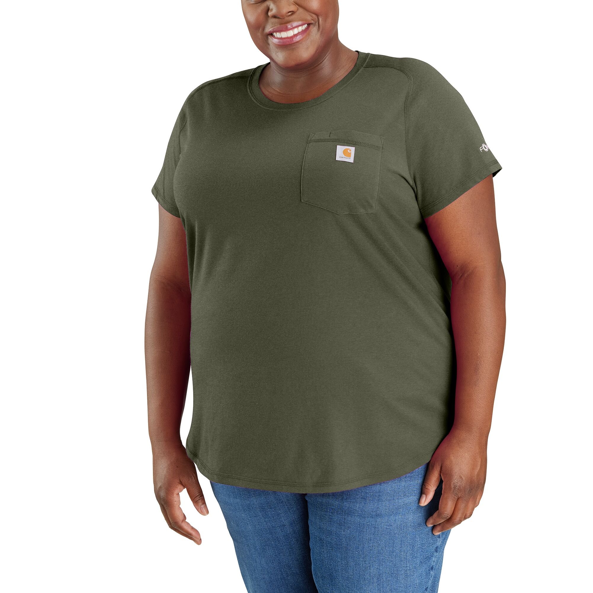 Women's Short Sleeve Relaxed Fit Pocket T-Shirt