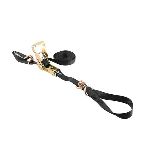 1' x 15' - 3000 lb Ratchet with Double J-Hooks Floating D-Ring