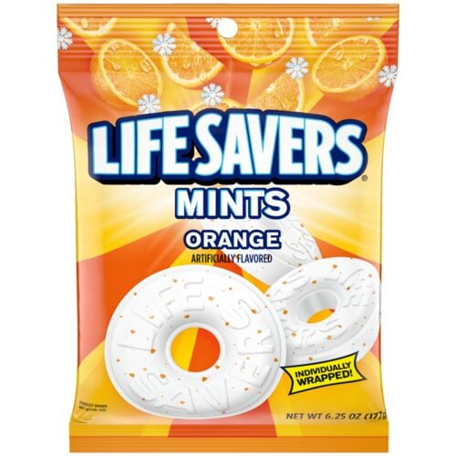 Mints in Orange Flavor Hard Candy - 6.25 oz