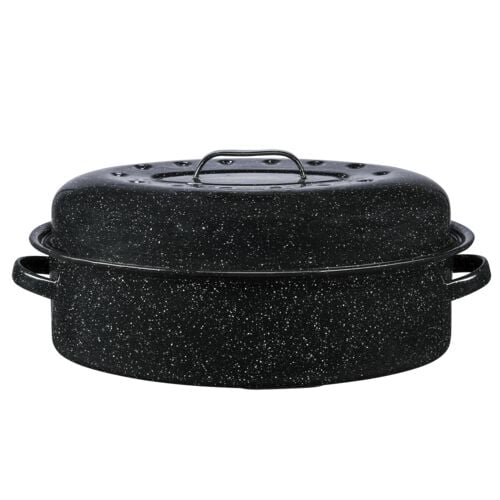 18" Covered Oval Roaster