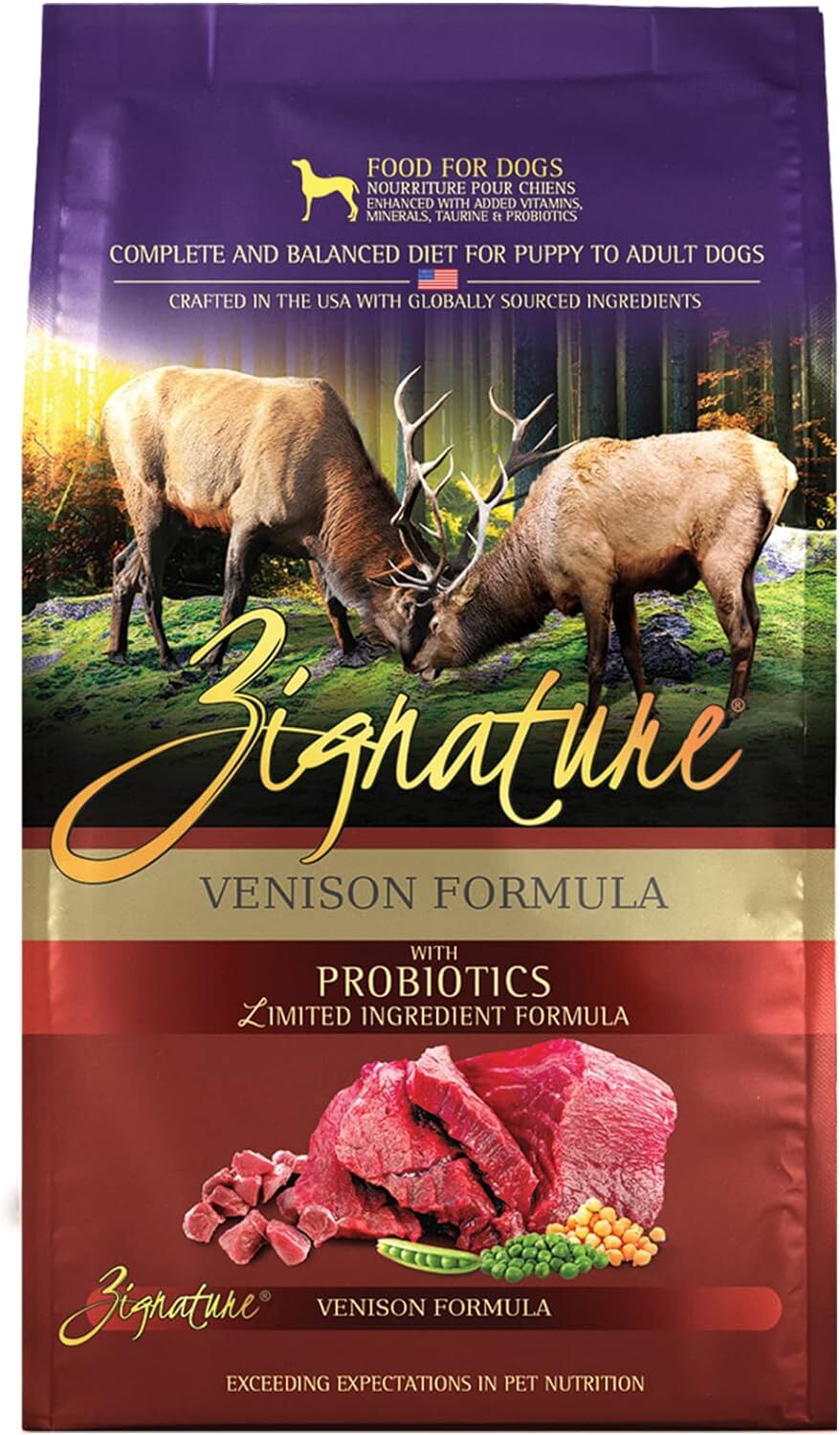 Curated visual reference: Zignature Venison Formula With Probiotics Limited Ingredient Dry Dog Food Photo Inspiration