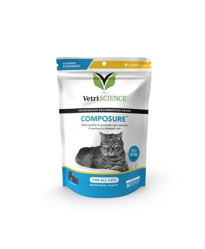 Composure Calming Supplement Chew  for Cats in Chicken Flavor - 30-Count