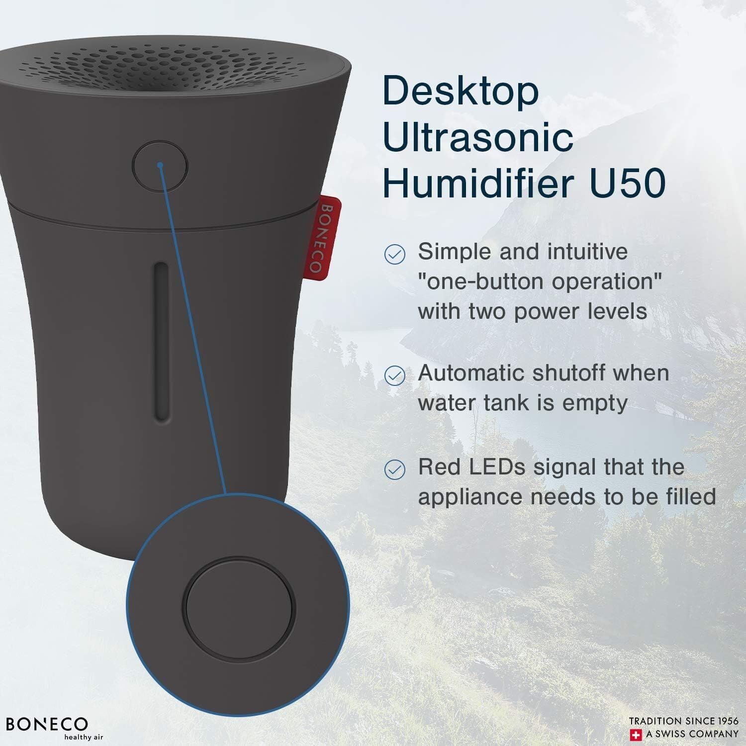 U50 Personal Ultrasonic Humidifier with LED Lights