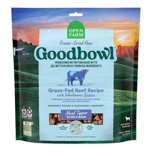 Goodbowl Grass-Fed Beef Recipe Freeze Dried Raw Meal Topper Dog Food - 8 oz