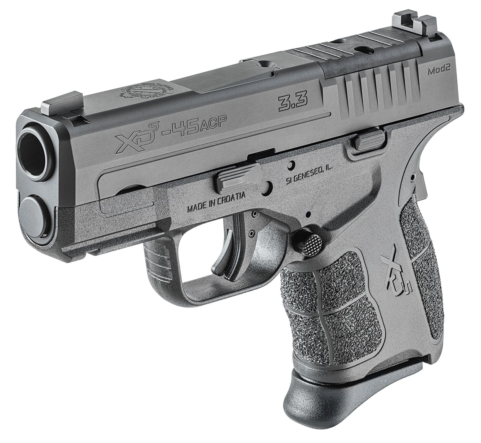 XD-S MOD.2 OSP 3.3″ Single Stack .45 ACP Pistol in Black