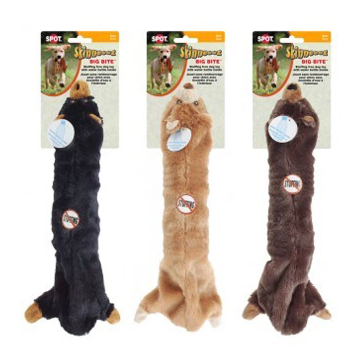 Big Bite Bear Skinneeez Plush Dog Toy - Assorted