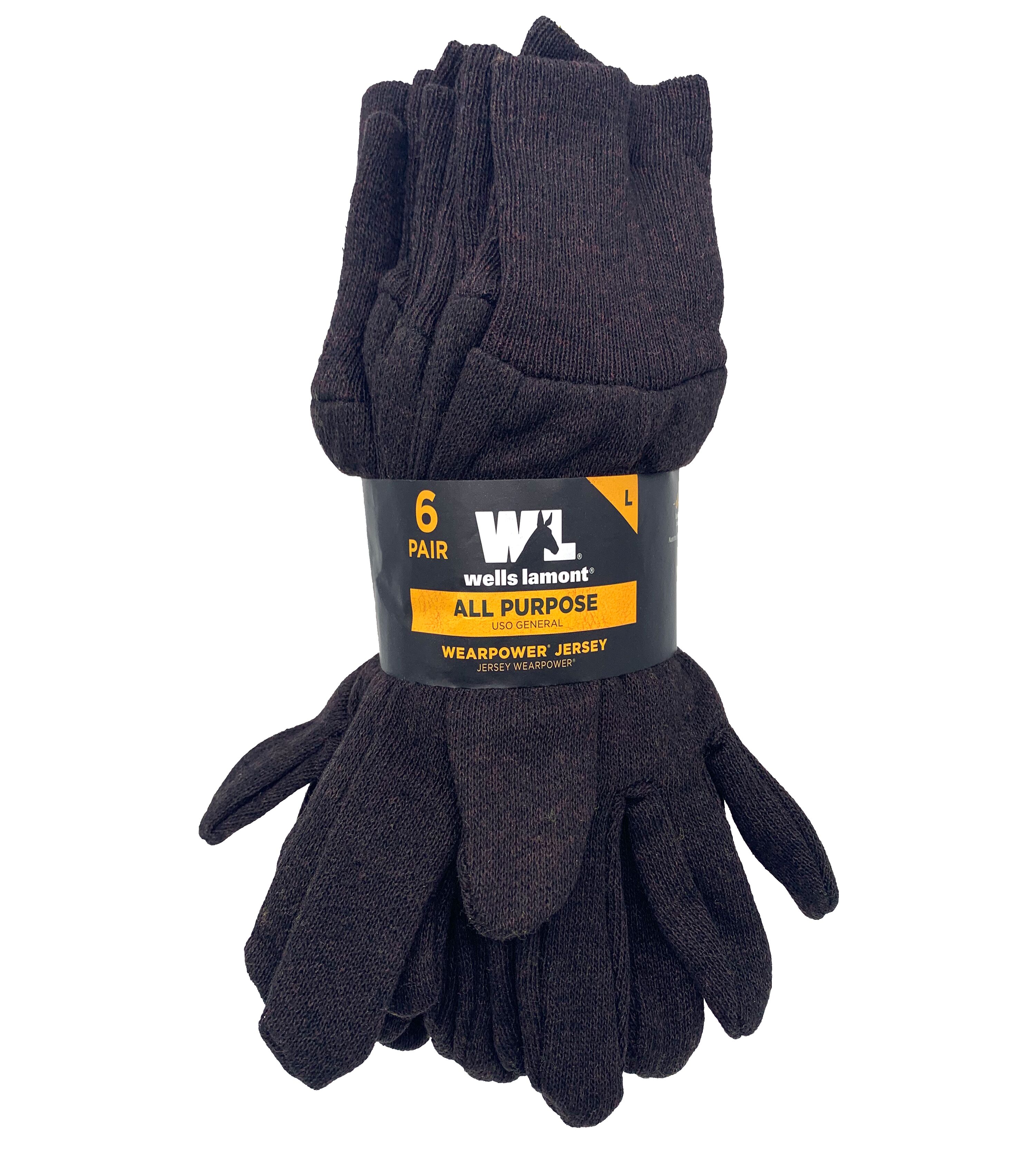 Men's 6-Pack Economy Jersey Knit Gloves
