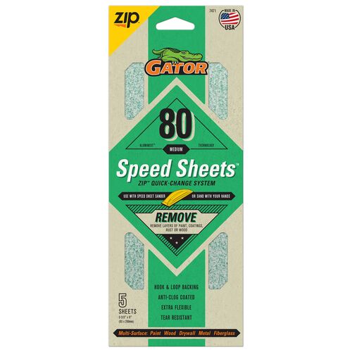 Speed Sheets 5-Pack - 80 Grit
