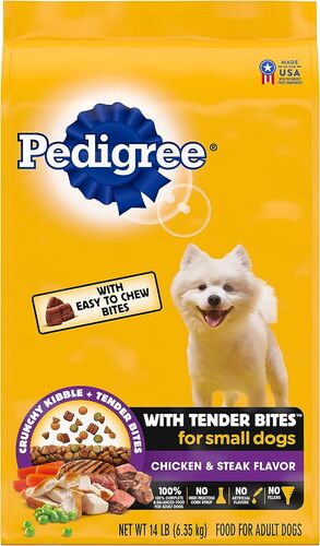 With Tender Bites for Small Dogs Complete Chicken & Steak Flavor Dog Food - 14 lb