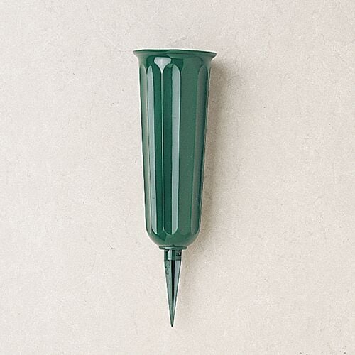 11" Foam Filled Green Cemetary Vase
