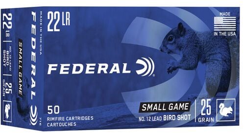 Small Game 22 LR 25 Grain #12 Ammunition - 50 Rounds
