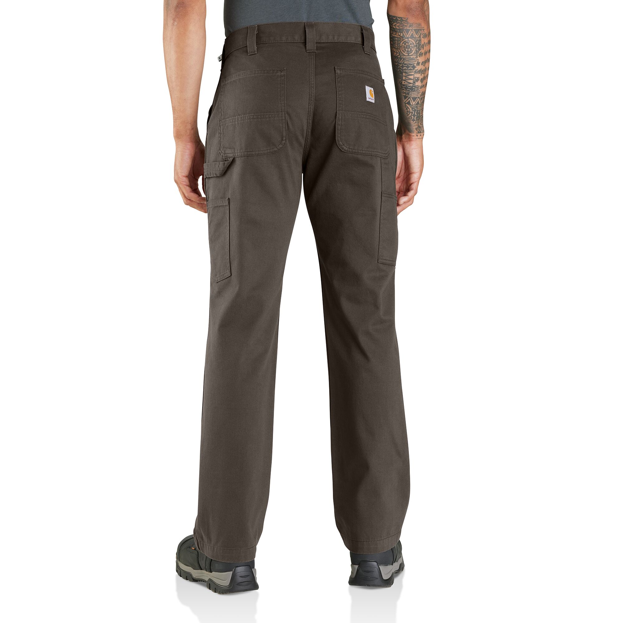 Men's Relaxed Fit Twill Utility Work Pant in Dark Coffee