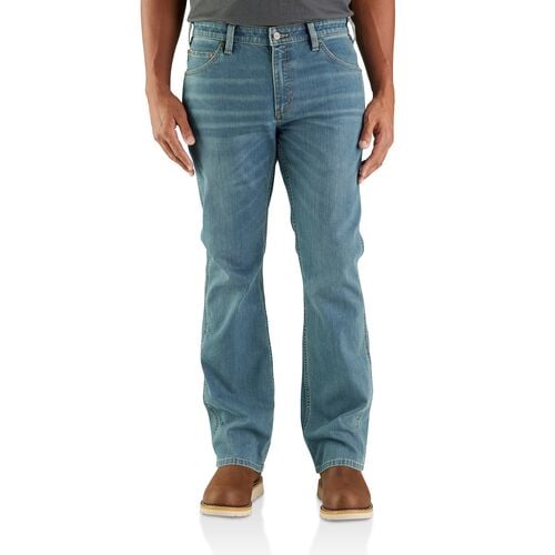 Men's Rugged Flex Slim Fit Low-Rise Boocut Jeans in Fender
