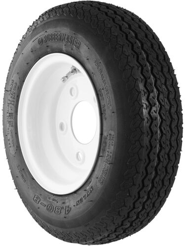High Speed Trailer Tire Assembly 4-Ply 4.8-8 TL (4 on 4 Bolt Pattern)