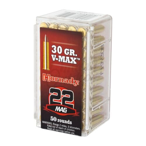 Varmint Express Rimfire 22 WMR 30 Grain V-MAX Ammunition - 50 Rounds