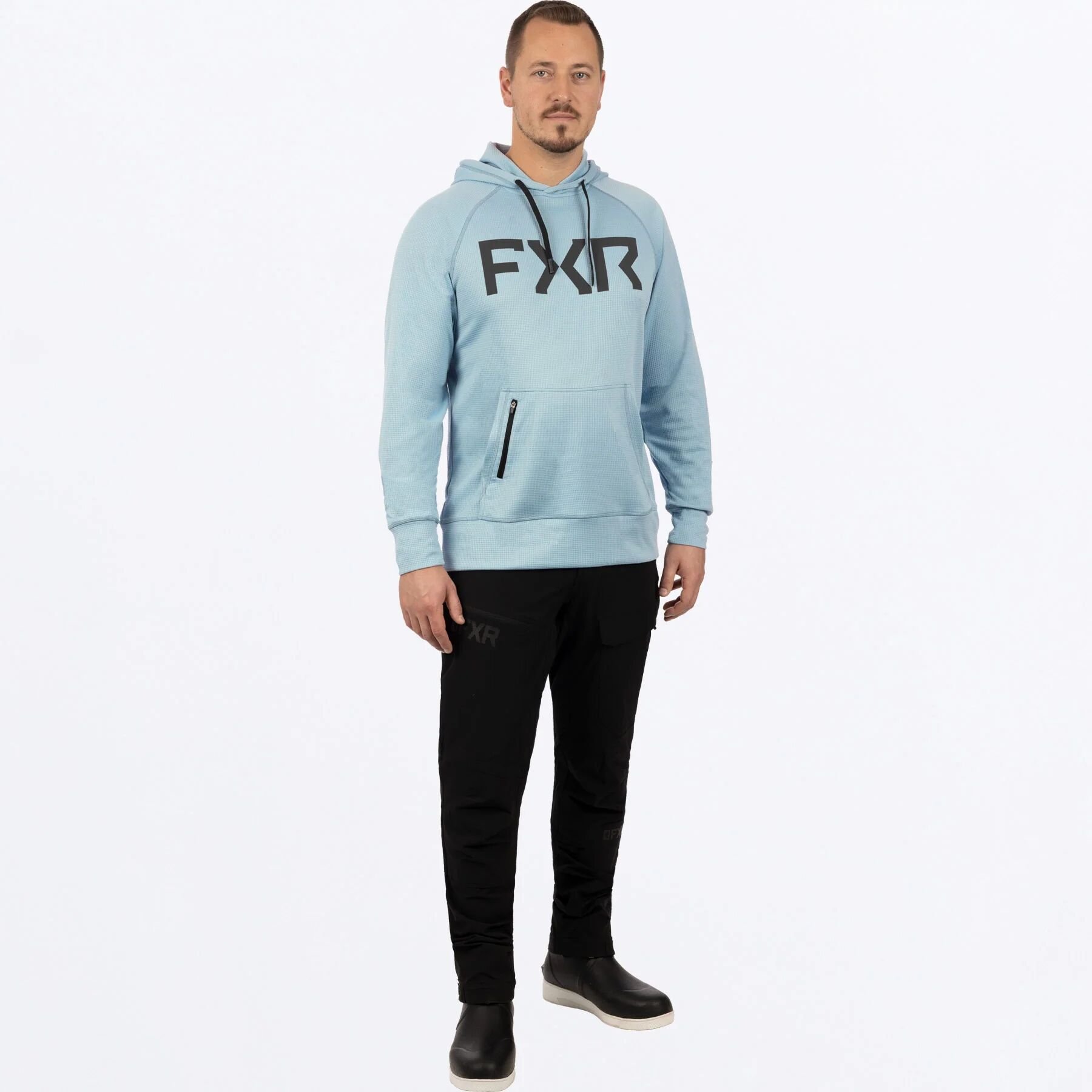 Unisex Pilot UPF Pullover Hoodie in Light Steel