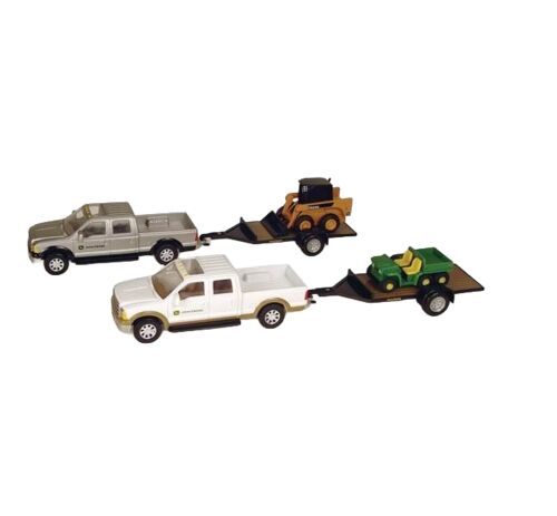 8" John Deere Ertl Pickup Hauling Set Assorted