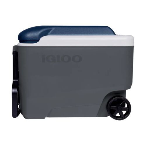 MaxCold Roller Cooler in Ash Grey/White/Aegean Sea/Black - 40 Quart