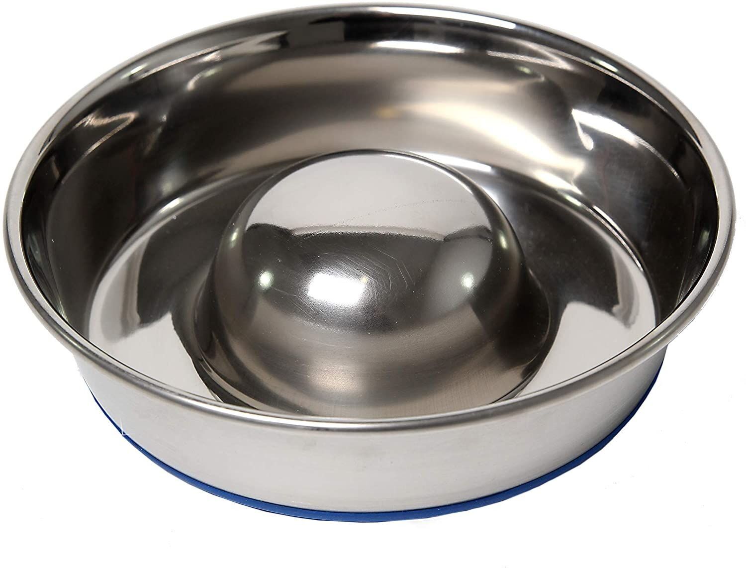 OurPets Premium Stainless Steel Slow-Feed Pet Bowl Small