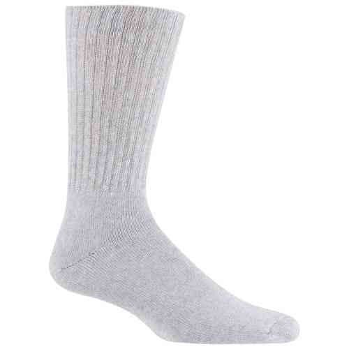 Men's Gray Work Sock With Welt Top 3-Pack