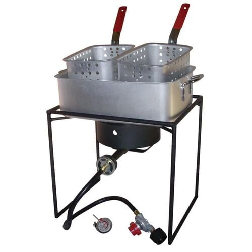 Rectangular Outdoor Gas Cooker Package w/ Rectangular Fry Pan