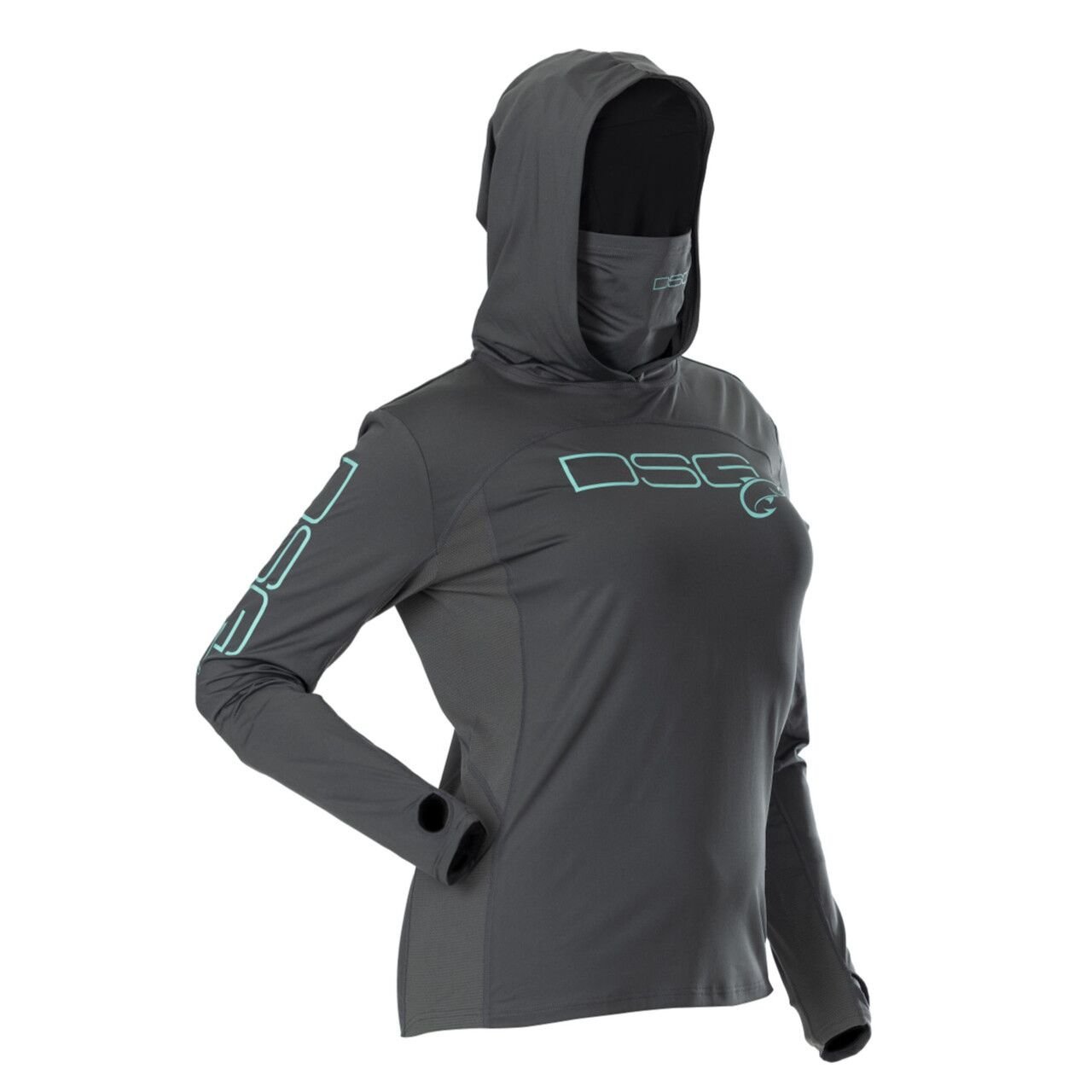 Chloe Hooded Sun Shirt in Slate