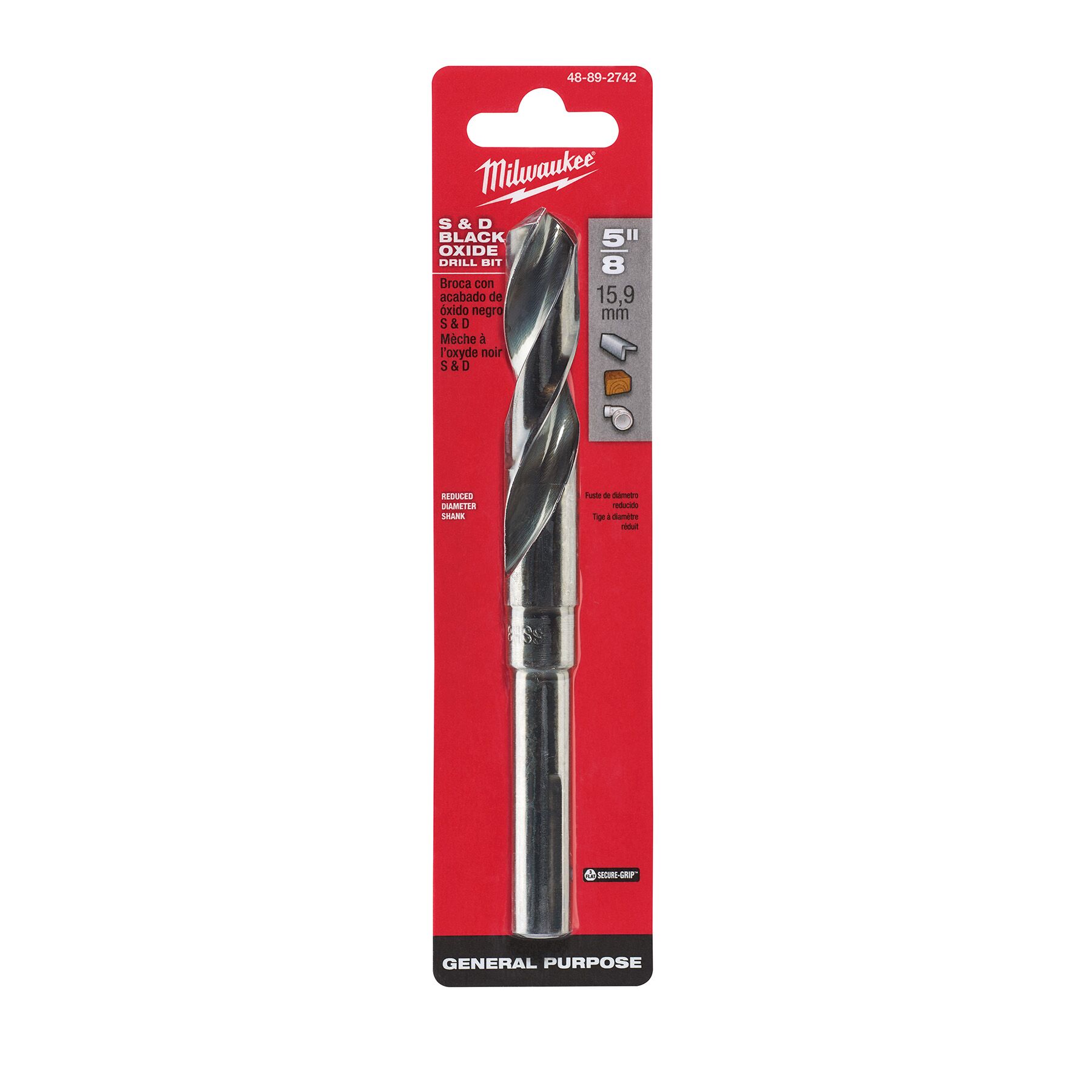 Milwaukee S & D Black Oxide Drill Bits - 5/8