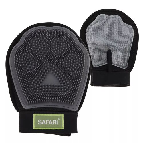 Safari Grooming Mitt in Black/Gray