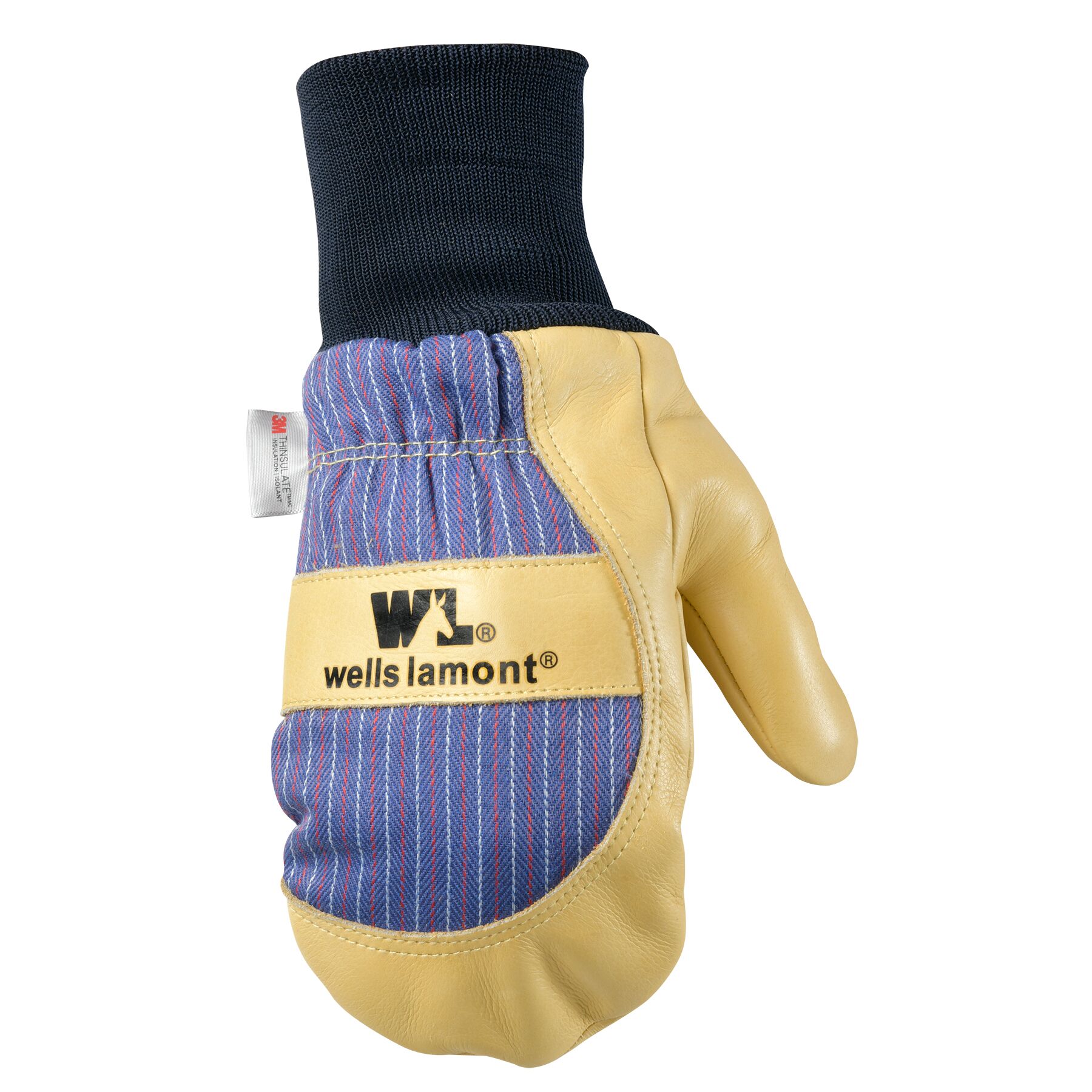Kids' Insulated Leather Palm Knitewrist Mitten