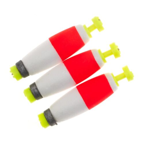 Cigar Snap-On Float (Weighted) in Fluor Red/White - 2"