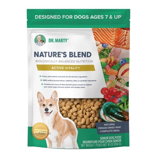 Nature's Blend for Active Vitality Seniors Freeze Dried Raw Dog Food - 48 oz