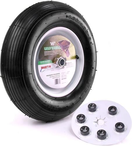 16" Wheelbarrow Wheel Assembly With Universal Hub