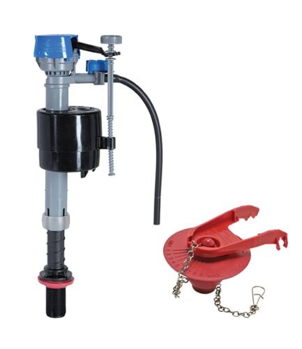 Toilet Fill Valve with 2" Flapper Repair Kit