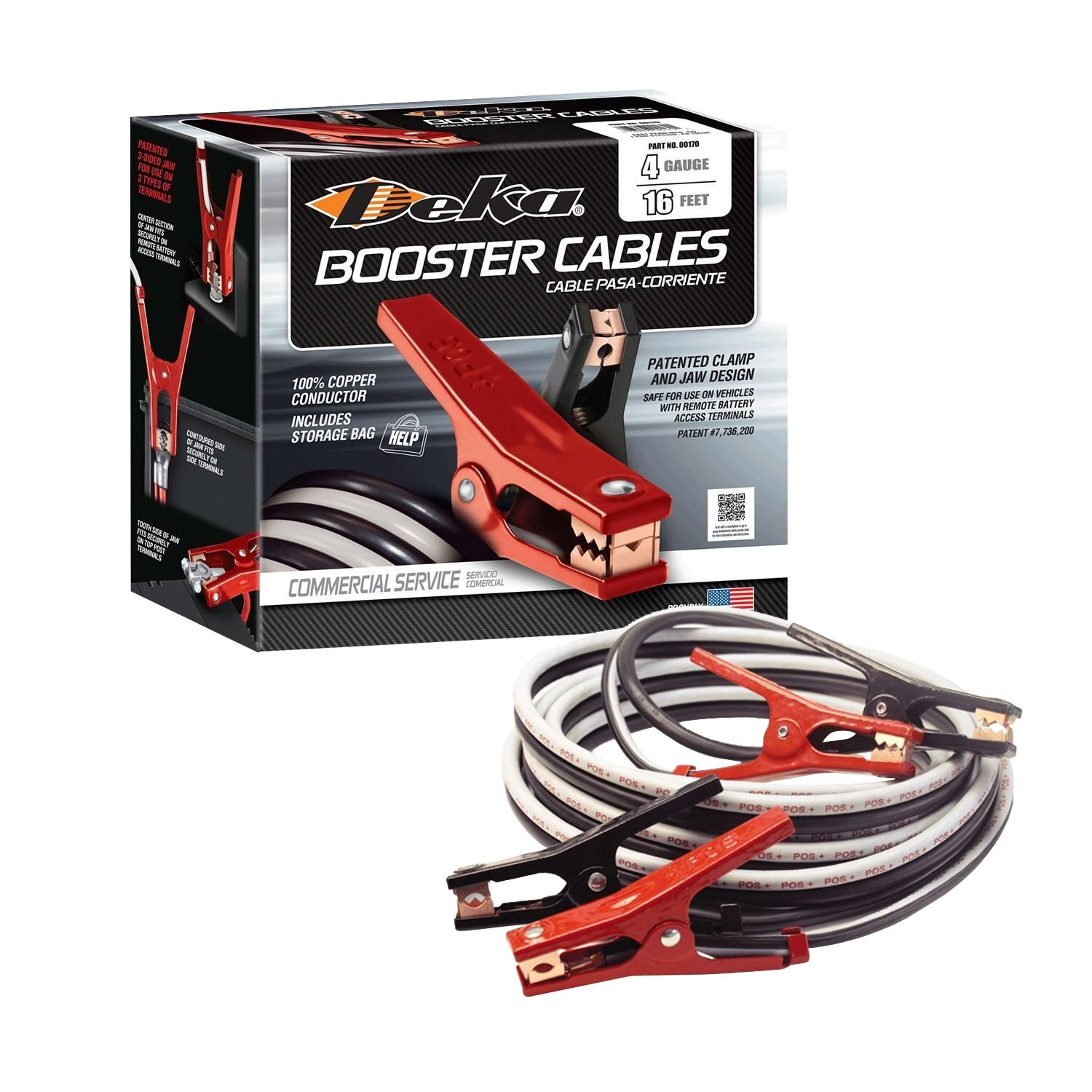 Deka 16' Copper Booster Cables