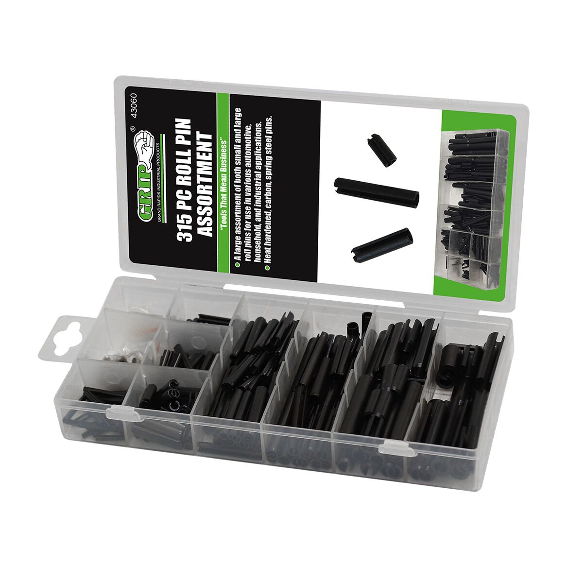 Grip-On Tools Roll Pin Assortment - 315 Piece