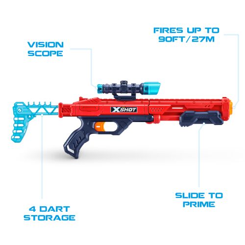 offgunグッズセット ZURU X-Shot Dread Defense Force Nerf Blaster with 12 Darts