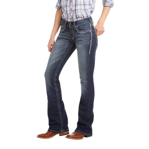 Women's R.E.A.L. Mid-Rise Stretch Entwined Bootcut Jean in Marine