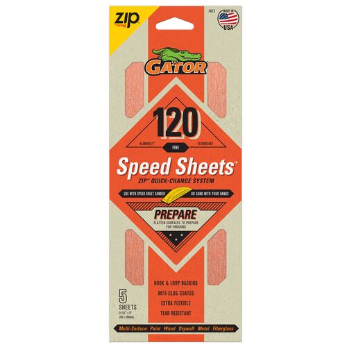 Speed Sheets 5-Pack - 120 Grit